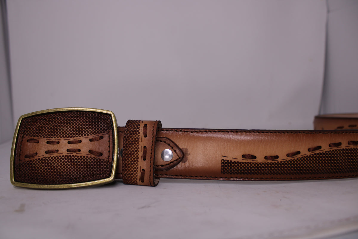 Huntley Woven Leather Belt