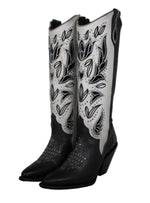 Elinor Cuadra Cowhide Embroidery Boots