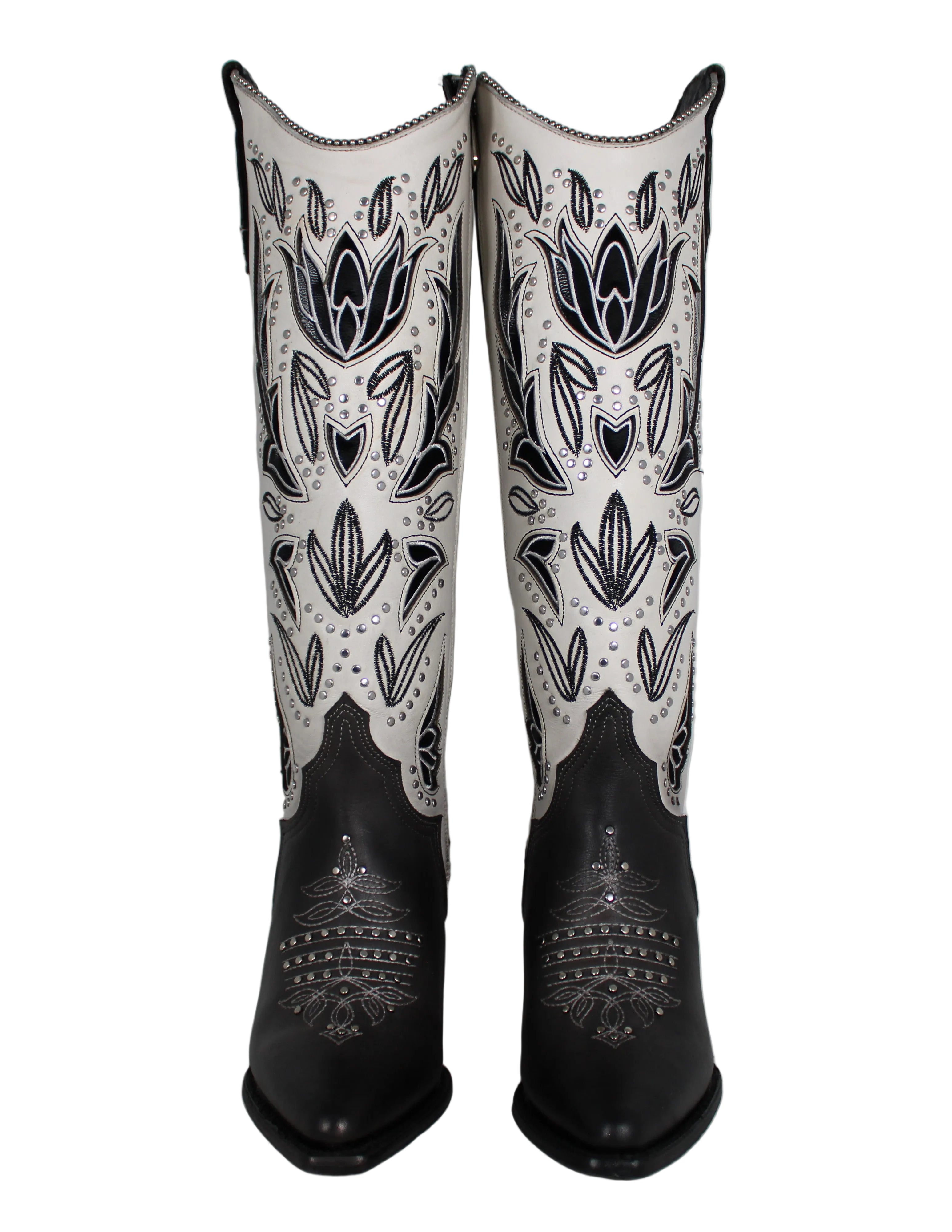 Elinor Cuadra Cowhide Embroidery Boots