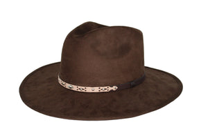 Deception Pinched Flat Brim Western Hat