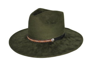 Deception Pinched Flat Brim Western Hat