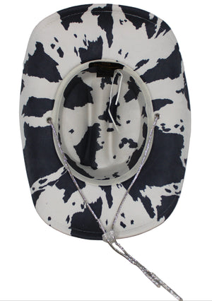 Kady JC Black Cowprint Hat