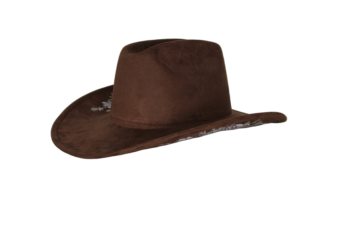 Debby Embroidered Suede Cowgirl Hat