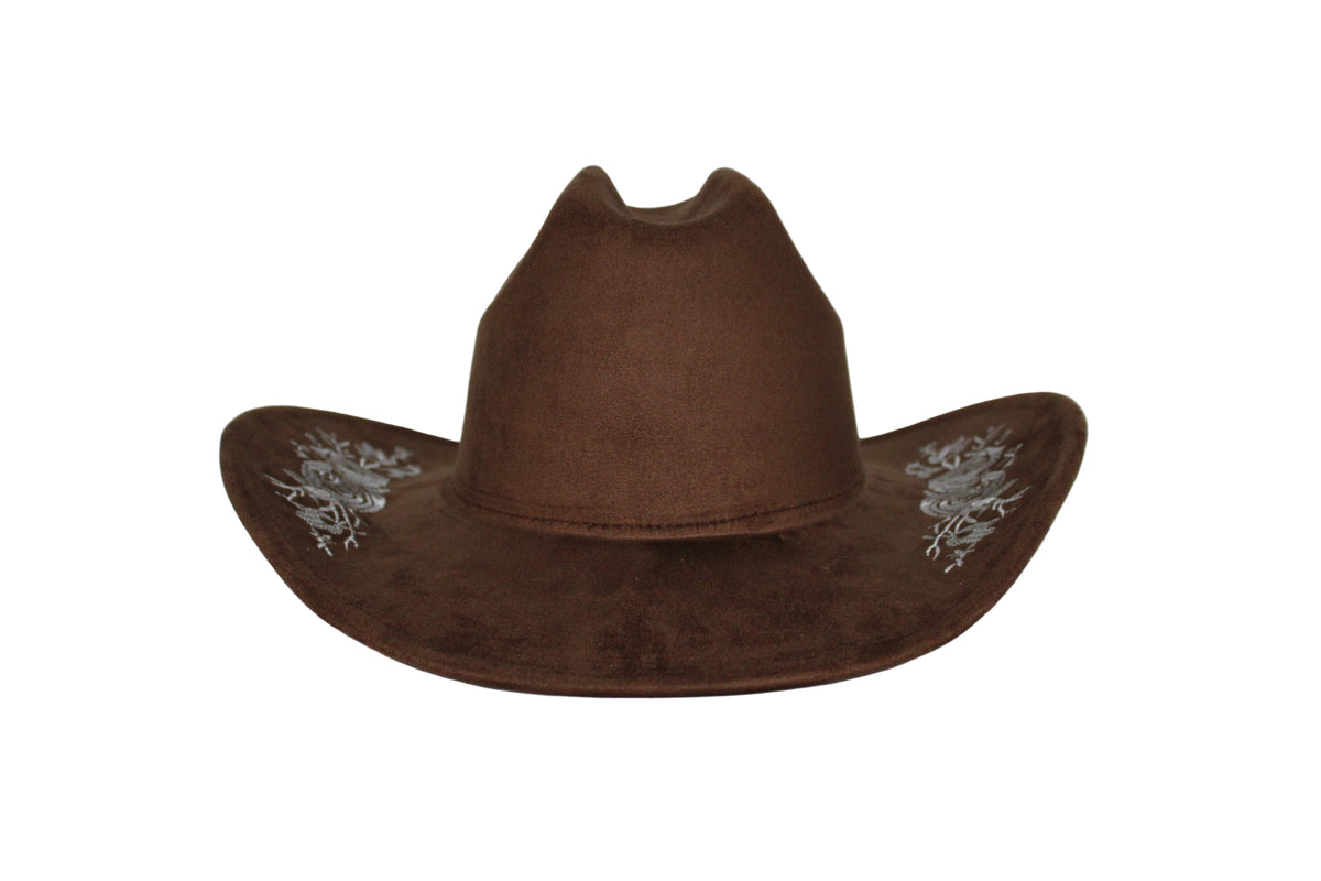 Debby Embroidered Suede Cowgirl Hat
