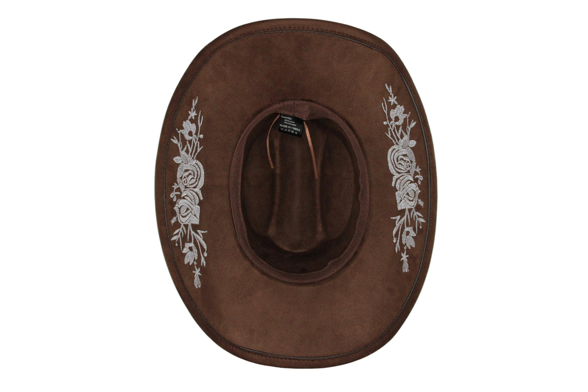 Debby Embroidered Suede Cowgirl Hat