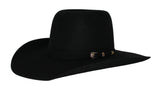 Bullrider Black Oval Crown Wool Hat
