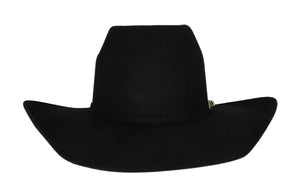 Bullrider Black Oval Crown Wool Hat