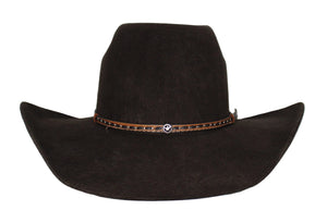 Bullrider Brown Oval Crown Wool Hat