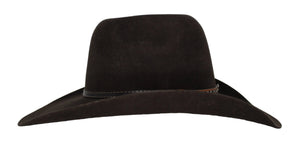 Bullrider Brown Oval Crown Wool Hat