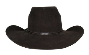 Bullrider Brown Oval Crown Wool Hat