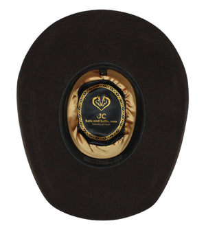 Bullrider Brown Oval Crown Wool Hat