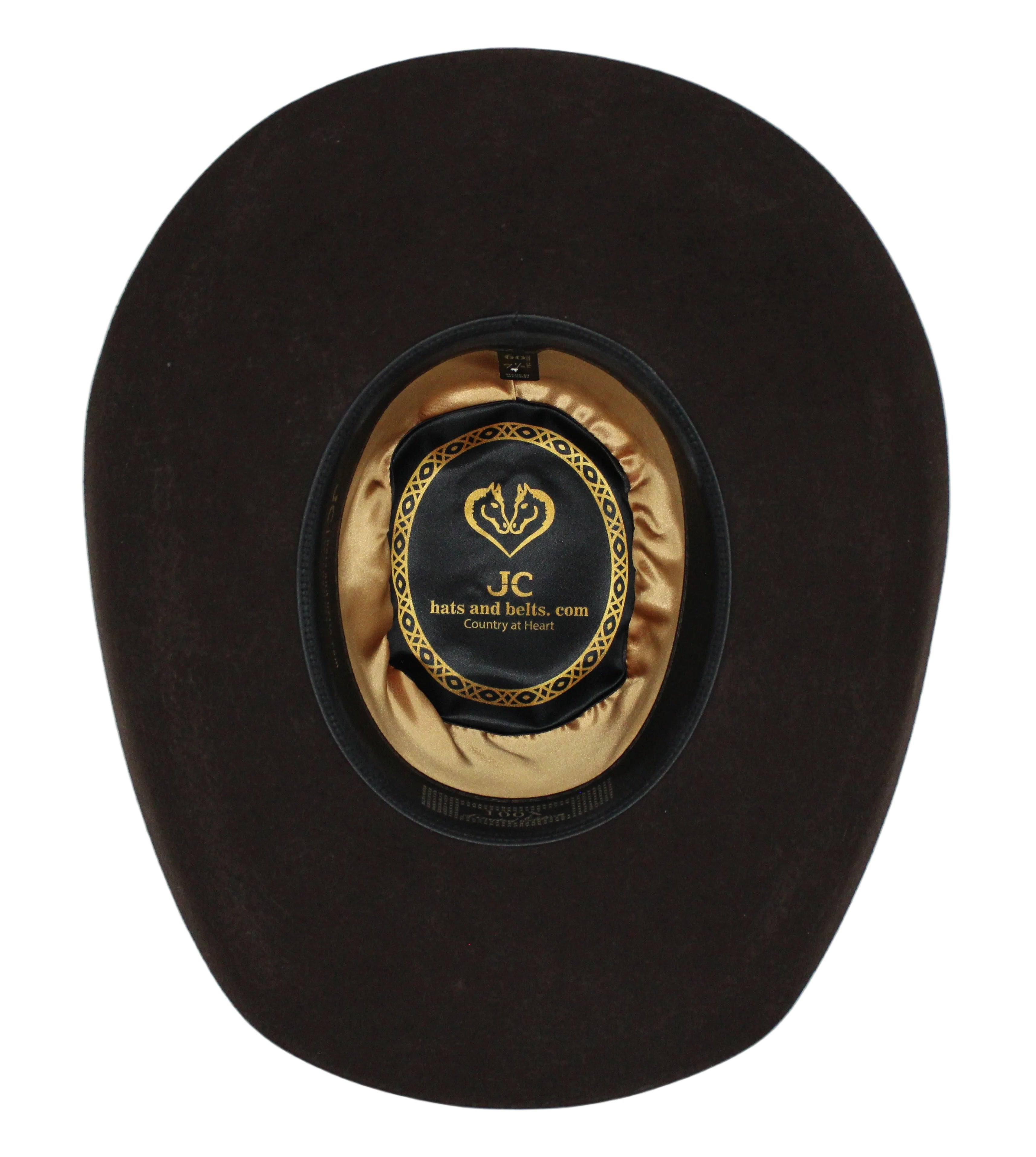 Bullrider Brown Oval Crown Wool Hat