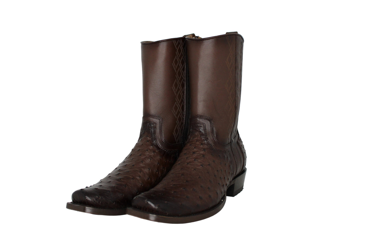 Eli Cutter Toe Ostrich Boots