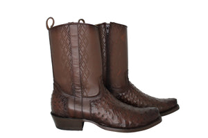 Eli Cutter Toe Ostrich Boots