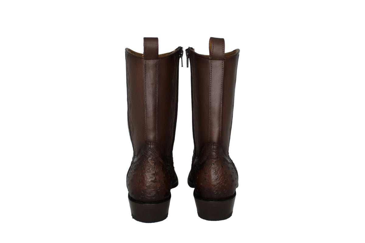 Eli Cutter Toe Ostrich Boots