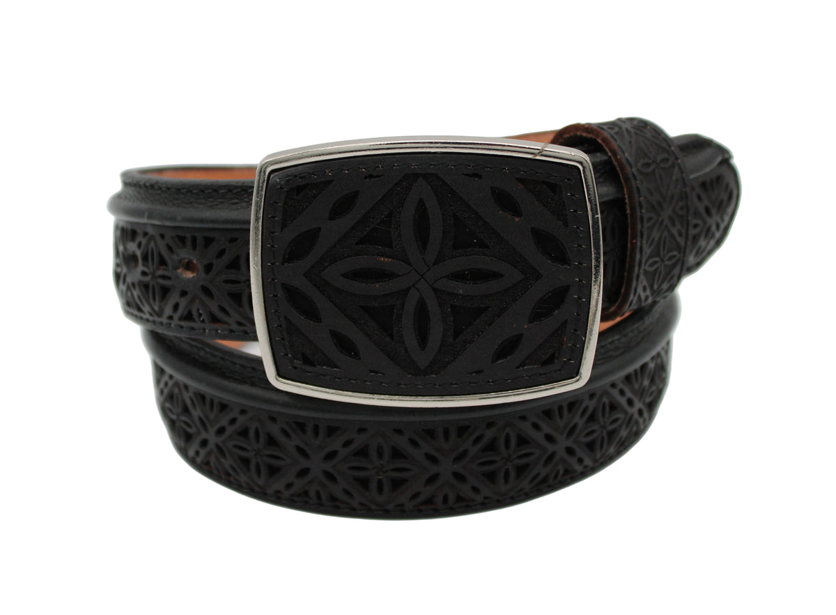 Cassidy Laser Cut Leather Belt