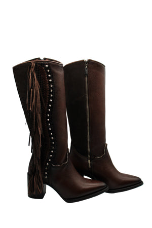 Jazzlyn Cuadra Fringe Tall Boots