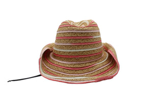 Sallie Multi Pink Straw Kids Hat