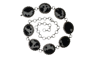 Lilianna Cow Print Concho Belt