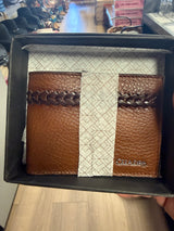 CUADRA Honey Stitched detailed Bi-Fold Wallet