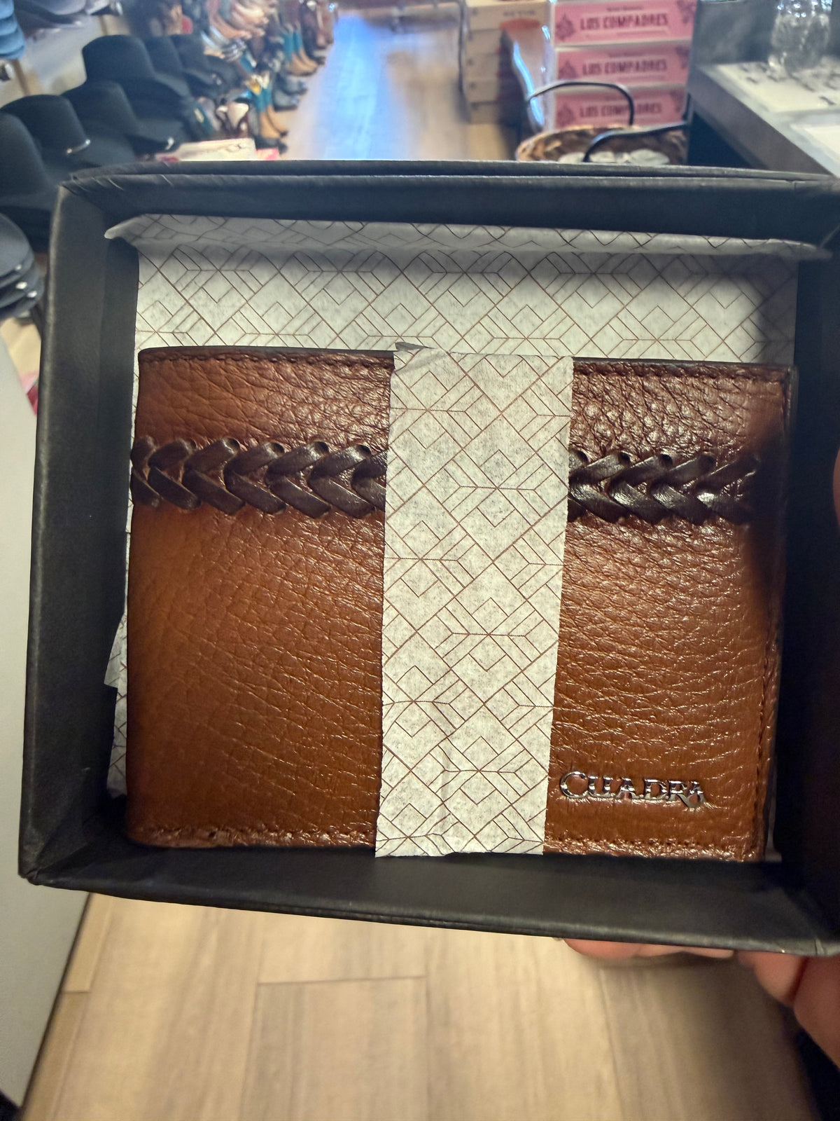 CUADRA Honey Stitched detailed Bi-Fold Wallet