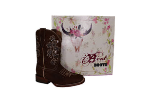 Callie Embroidery Kids Boots