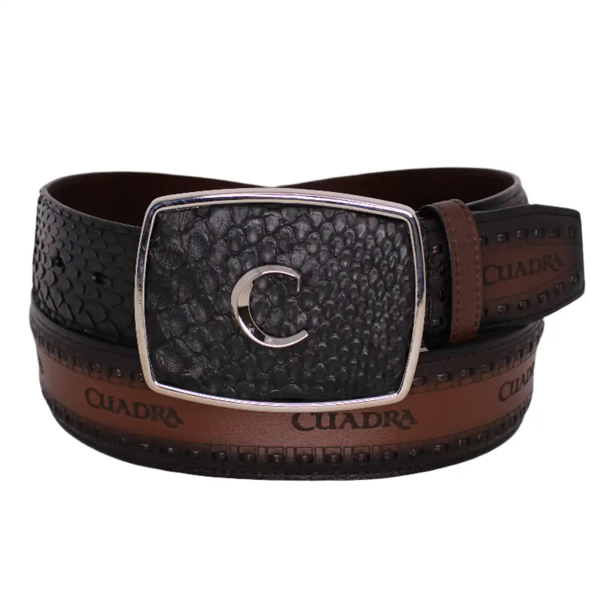 Manuel Black Python Laser Woven Belt
