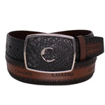 Manuel Black Python Laser Woven Belt