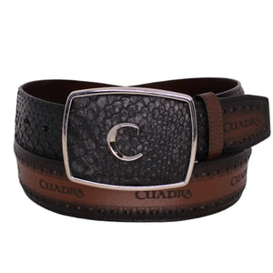 Manuel Black Python Laser Woven Belt