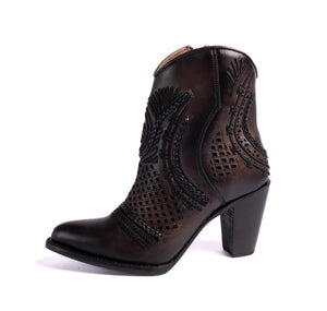 Shakira Woven Round Toe Boots