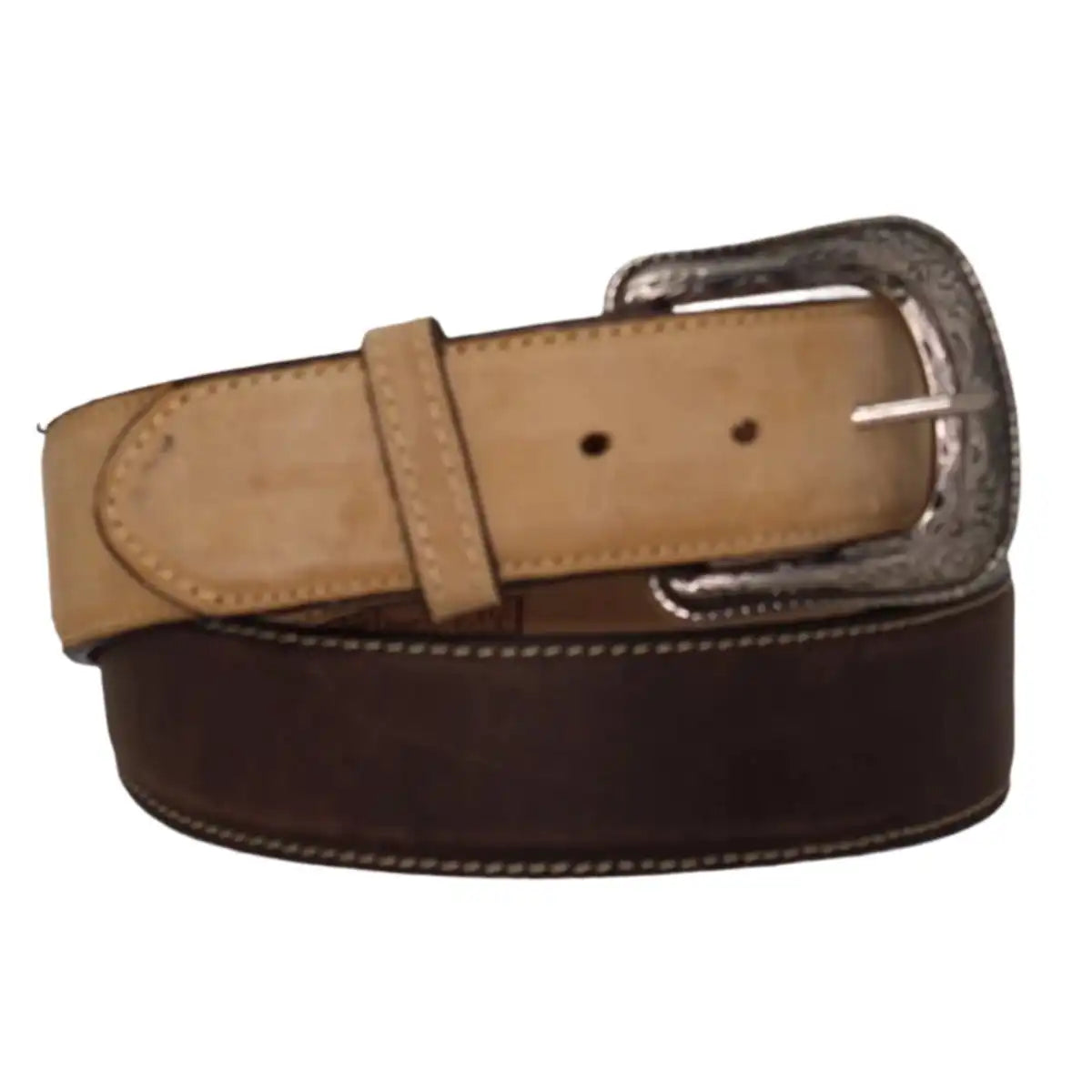 Sand Two Tone Leather Belt