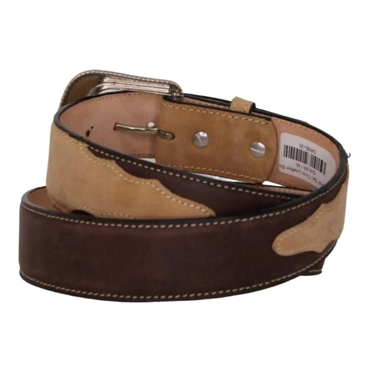 Sand Two Tone Leather Belt