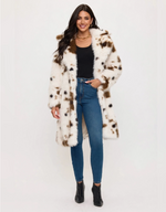 Ella Jo Cow Print Long Coat