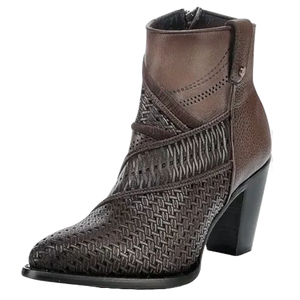 Harley Brown Laser Cut Ladies Boots
