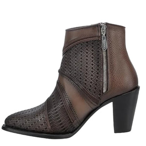 Harley Brown Laser Cut Ladies Boots