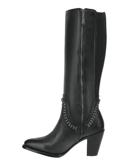 Bree Tall Black Bovine Ladies Boots
