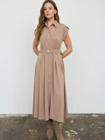Aria Belted Midi Dress