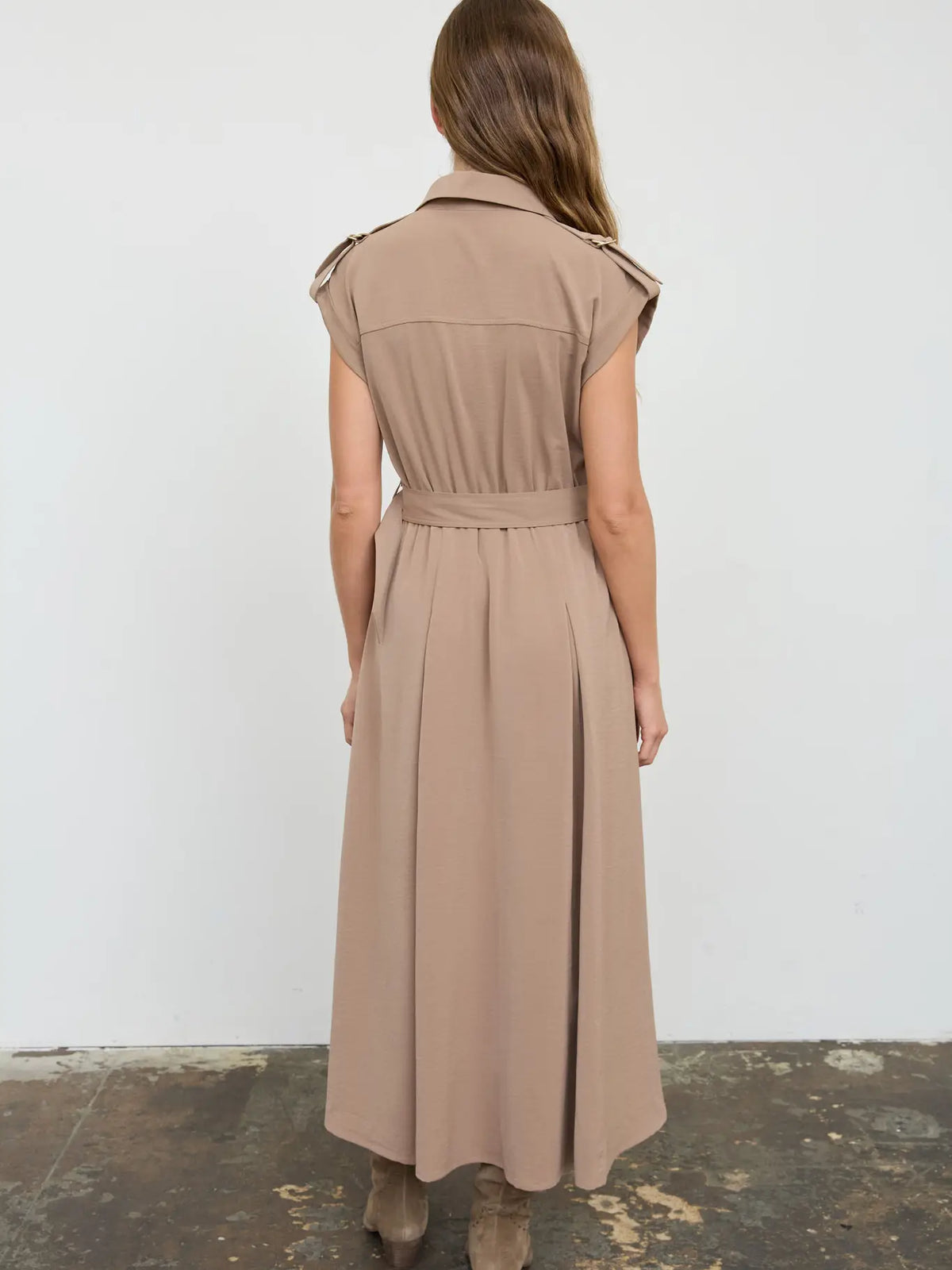 Aria Belted Midi Dress