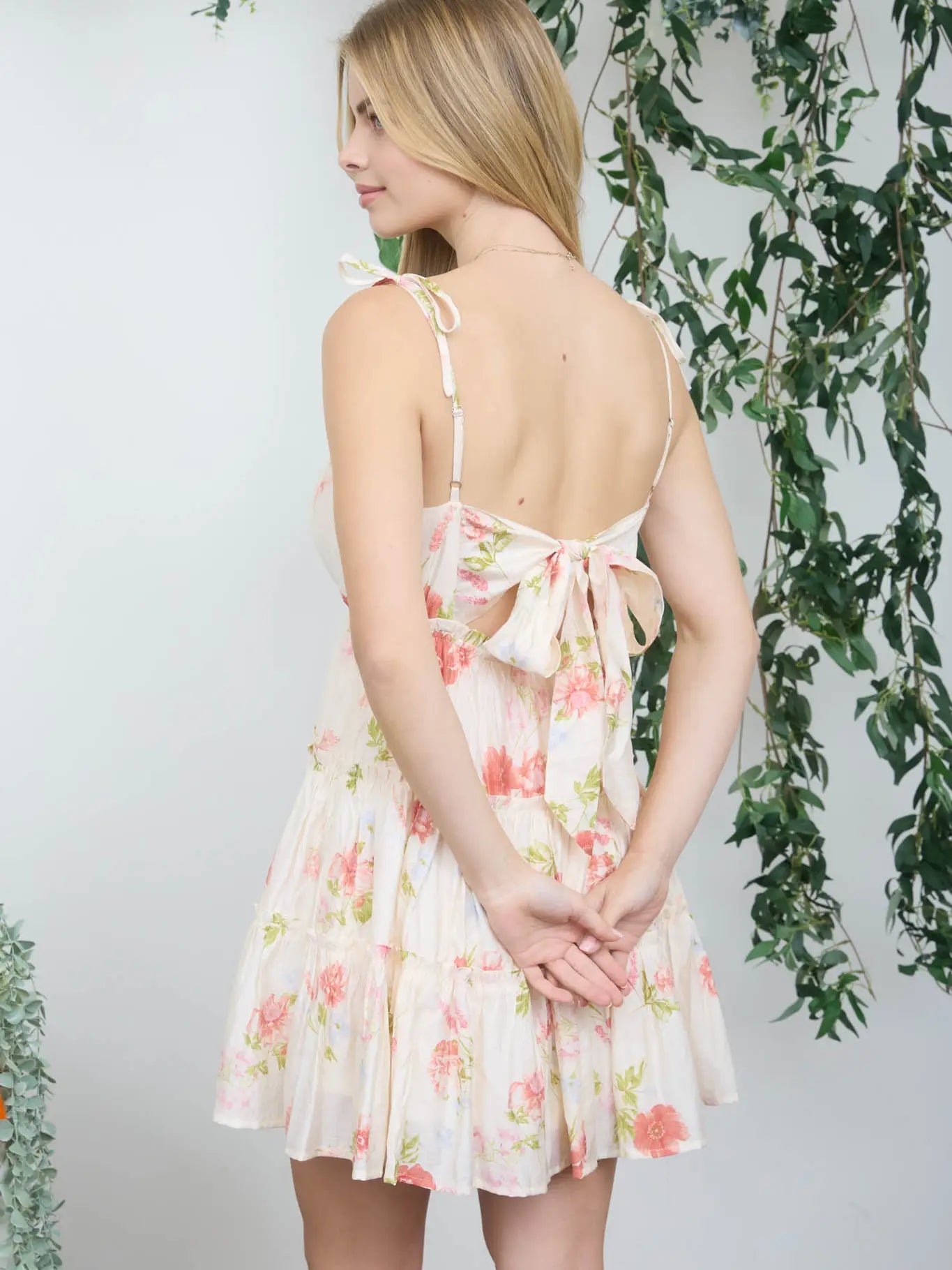 Athena Floral Strappy Mini Dress