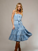 Lynette Zip Up Denim Dress