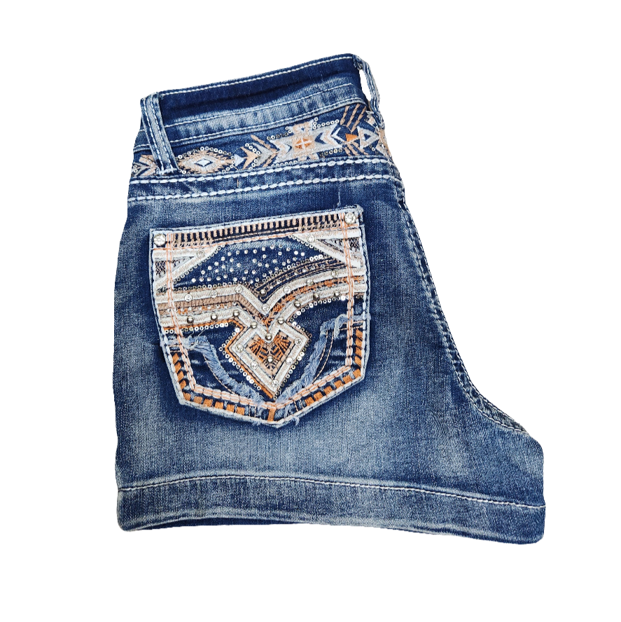 Erika Embroidered Denim Shorts