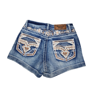Erika Embroidered Denim Shorts