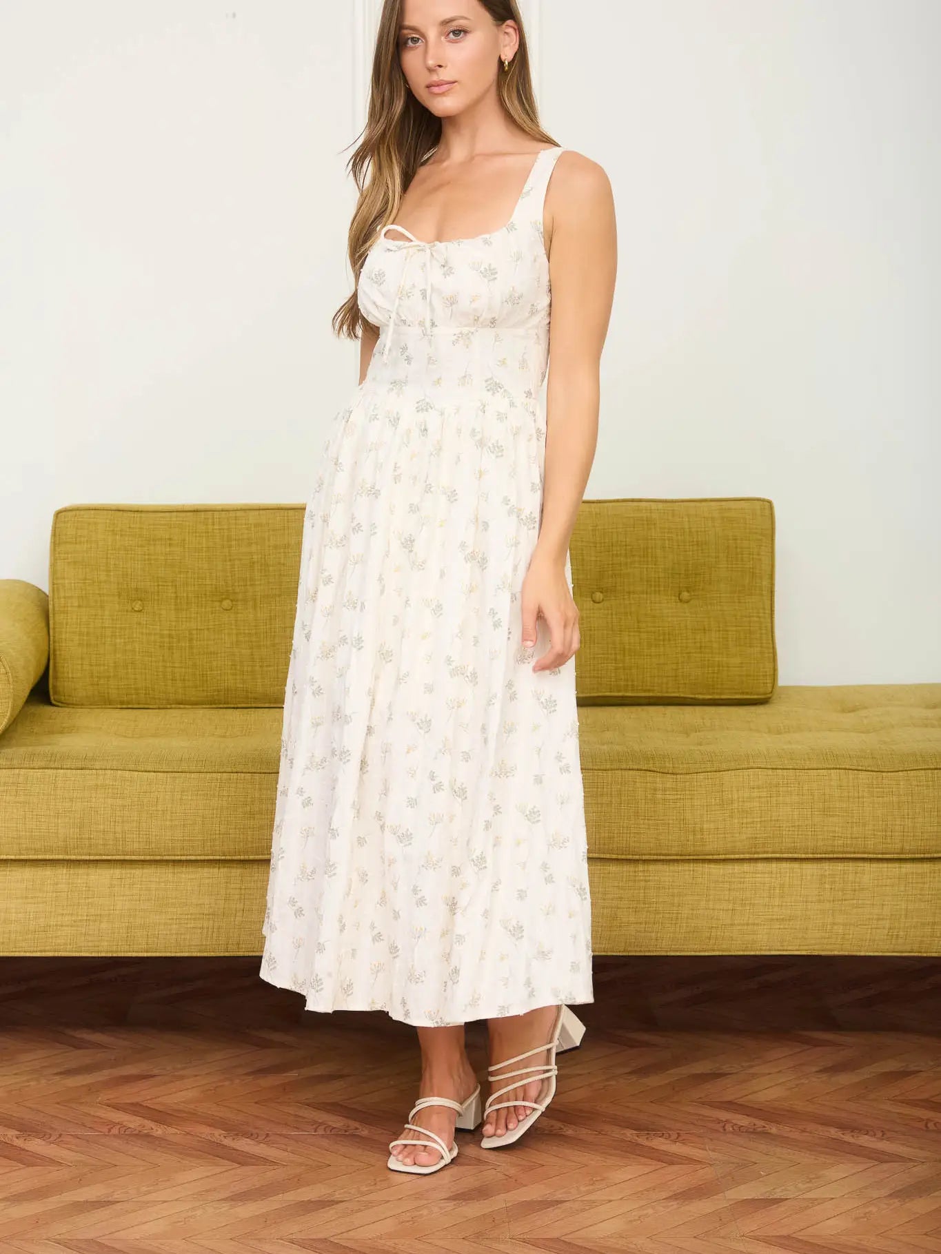 Agnes Floral Dot Maxi Dress