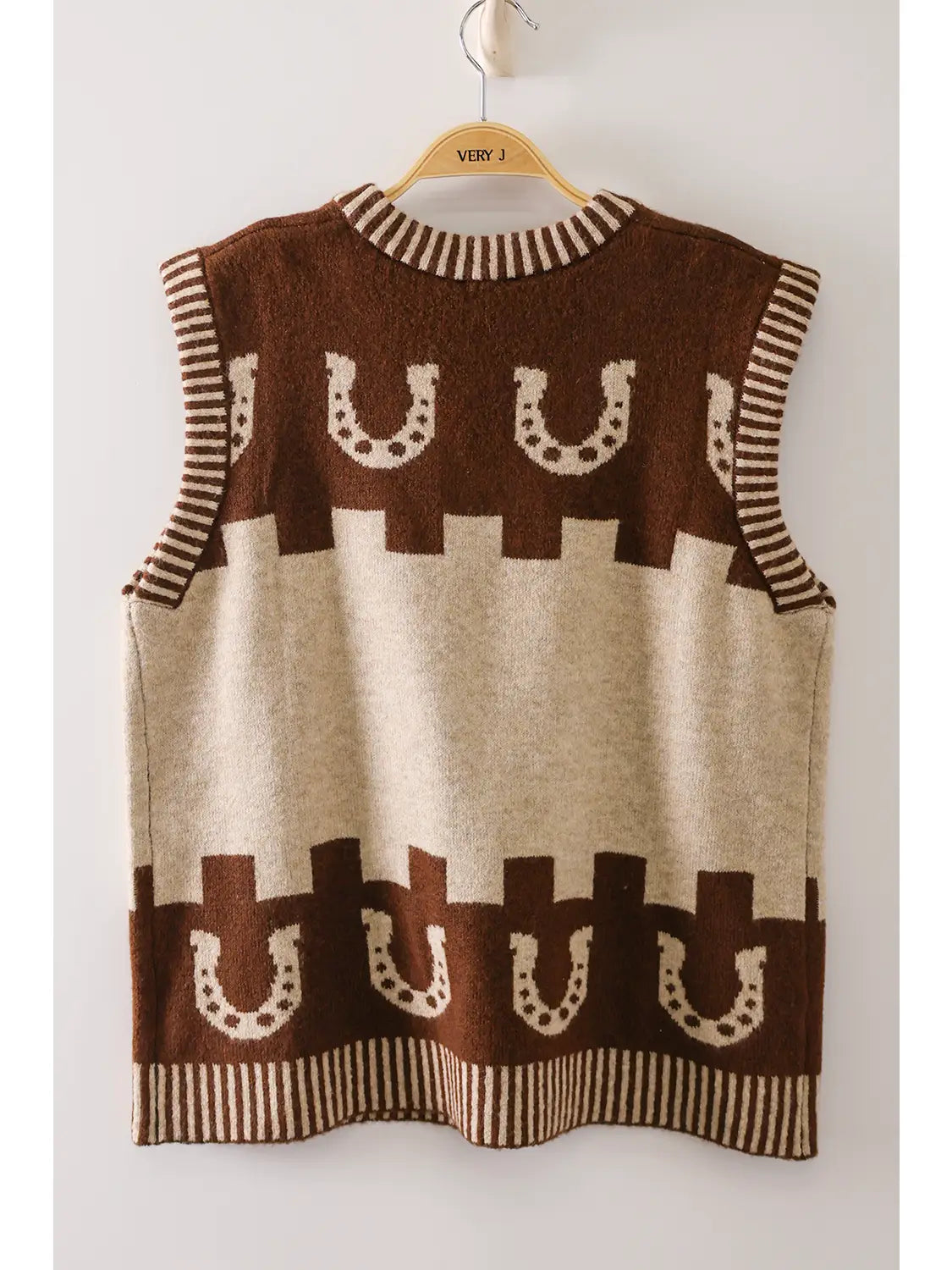 Oaklynn Western Horse Knit Vest