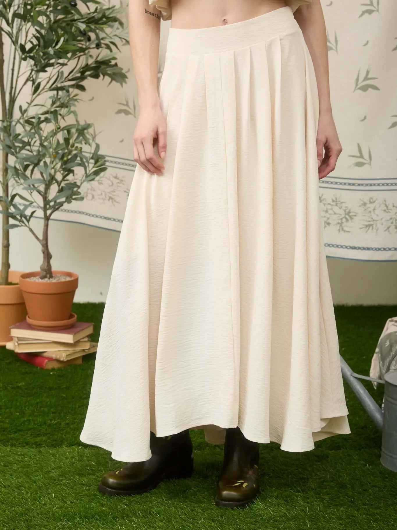 Piper Pleated Midi Skirt