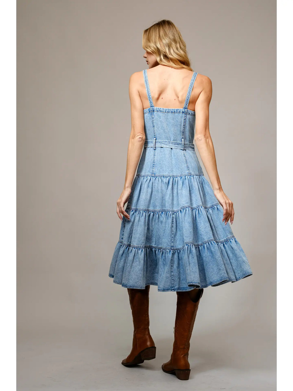 Lynette Zip Up Denim Dress