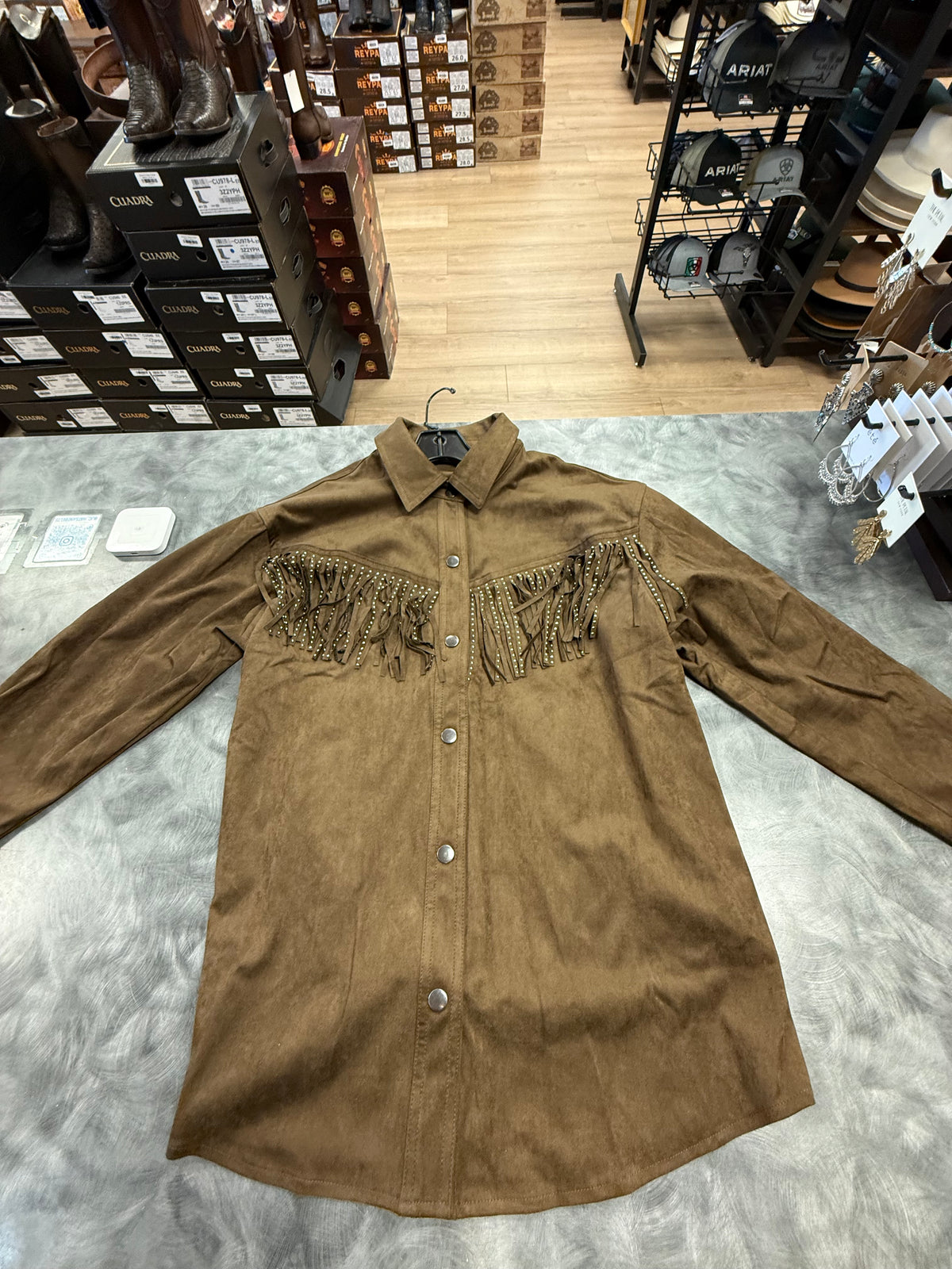 Kaelin Studded Fringed Jacket