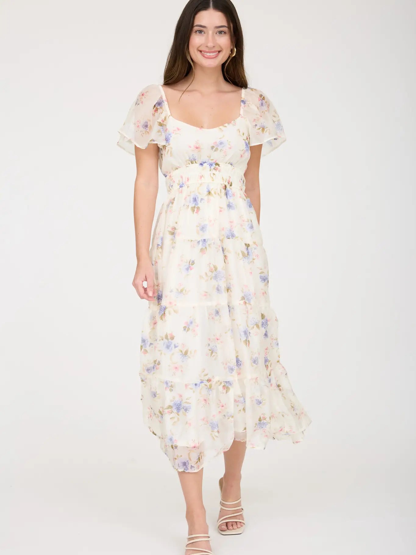 Lucia Floral Chiffon Dress