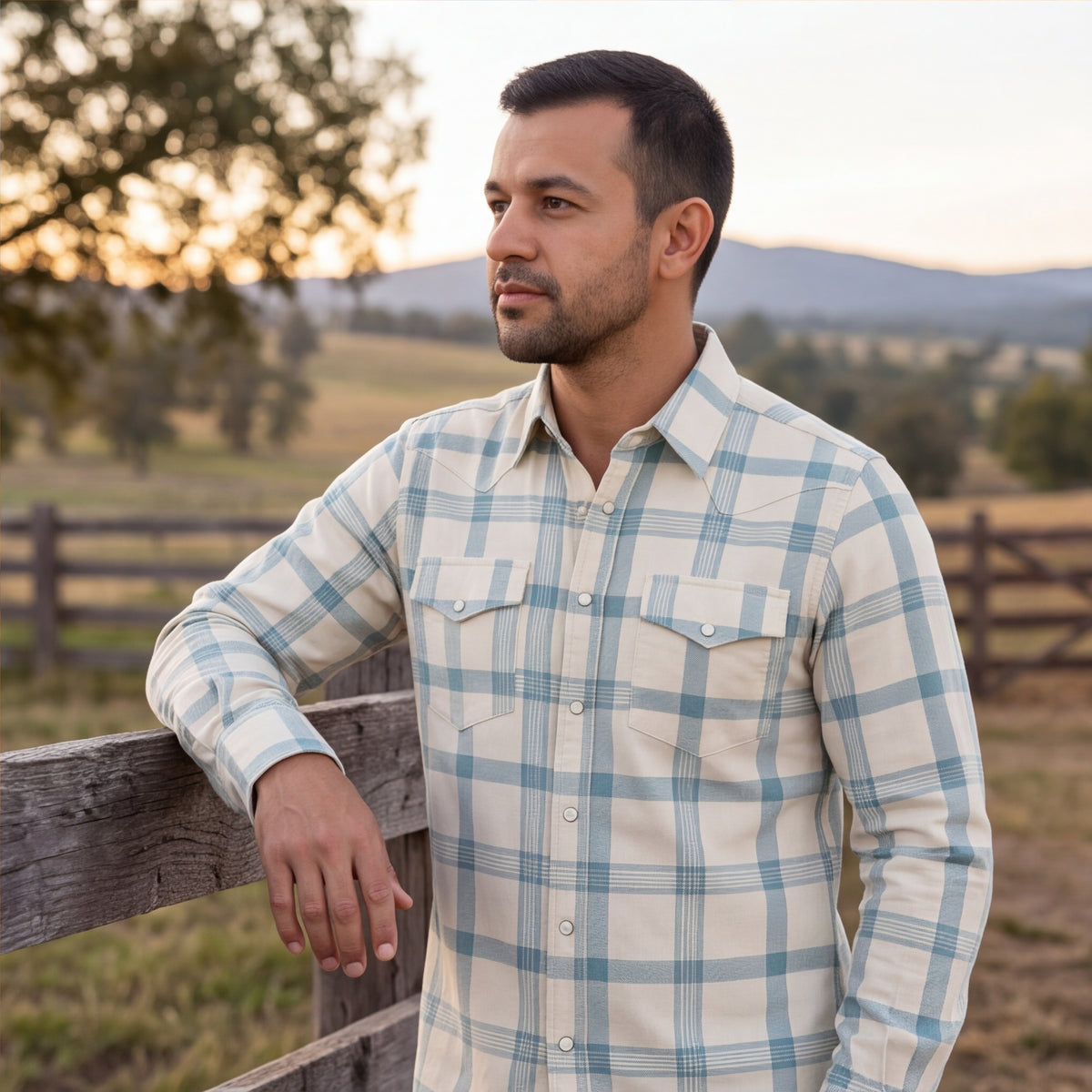 Kanyon Ivory Plaid Platini Men's Shirt