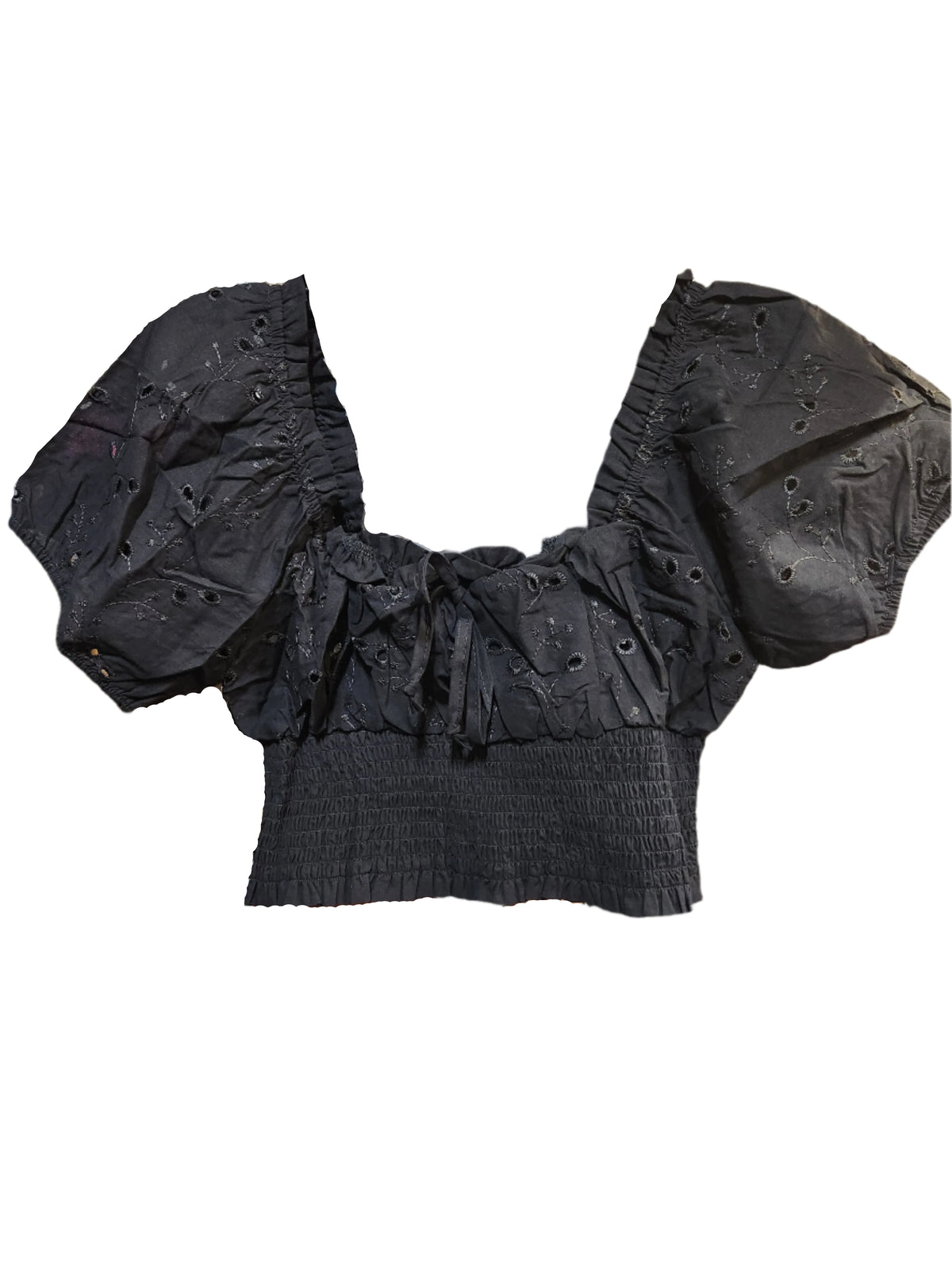 Elianna Eyelet Crop Top